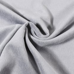 Tissu Velours milleraies uni Bleu gris