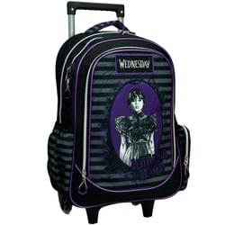 Sac à dos à roulettes Mercredi Violet 46 CM Trolley - Wednesday