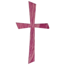 Motif de cire Croix, rose oeillet, 10,5x5,5cm, 1 pce