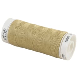 Bobine fil polyester 200m Oeko Tex fabriqué en Europe beige cacahuète