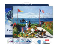 Diamond Painting Broderie Diamant Figured’Art 40x50cm toile tendue sur châssis en bois - diamants carrés - La terrasse à Sainte-Adresse Monet