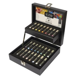 Oil stick - Sennelier - Coffret bois - 24 bâtons - Couleurs assorties - Beaux-Arts