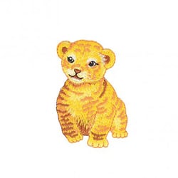 Ecusson thermocollant bébé tigre 5x5cm