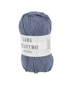 Fil à tricoter 100% coton QUATTRO - Lang Yarns 34 Bleu