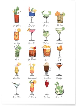 Affiche Multi Cocktail 2 | A3 : 29,7x42cm