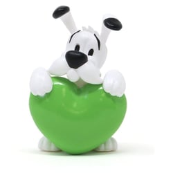 Astérix - Figurine Idéfix cœur vert 4,5 cm - Plastoy