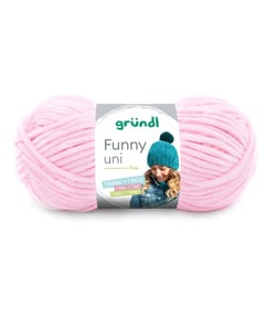 Fil à tricoter effet velour FUNNY - Grundl - 100 Gr - Oeko-Tex 06 Rose