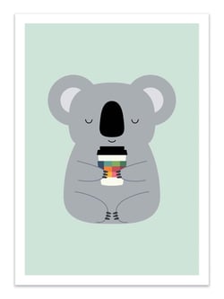 Affiche 30 x 40 cm - Koala Coffee Time - Andy Westface