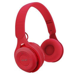 Casque Audio Bluetooth Jaune Pliable Avec Micro Basse Puissante Longue Autonomie Rouge YONIS
