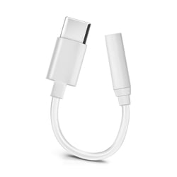 Avizar Adaptateur Connecteur USB Type C vers Jack 3.5 mm Audio Femelle Compact Blanc
