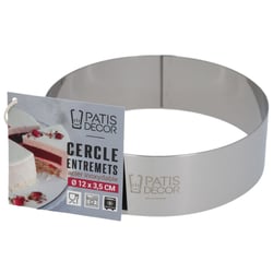 Cercle à entremets inox H 3,5 cm Ø 10 cm