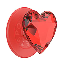 PopSockets Support Smartphone PopGrip Premium MagSafe Stand et Selfie Effet Cristal Rouge