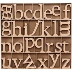 Lettre, H : 8 cm, ép. 2 cm, 112 pièces/ 1 Pq.