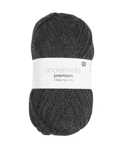 Fil à chaussette SOCKENWOLL PREMIUM 4 brins - 100gr - Rico Design 21 Anthracite