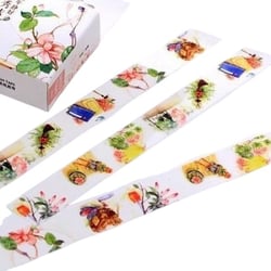 Washi masking Tape ruban adhésif scrapbooking décoration 1,5 x 9 m AMBIENCE PRINTANNIERE