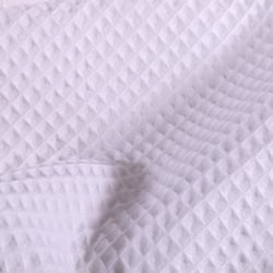 Tissu Nid d'abeille Blanc