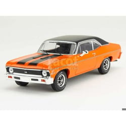 Voiture miniature de collection - IXO - Chevrolet Nova SS 1971 - Échelle 1/43 - Monté métal - Orange