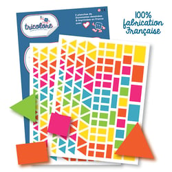 Gommettes formes géométriques - Rectangle - Triangle - 244 pièces