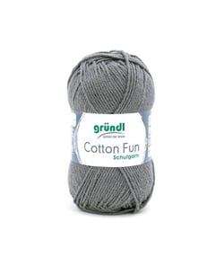 Fil à tricoter COTTON FUN - Gründl - certifié Oeko-Tex 25 Gris