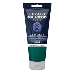 Peinture acrylique - Vert phtalocyanine - 598 - Fine - Lefranc Bourgeois - Tube 80ml