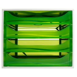 Module de classement Ecobox Linicolor 4 tiroirs - Vert pomme - Exacompta