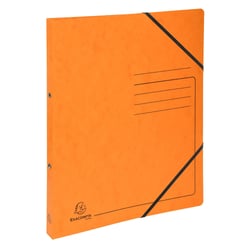 Classeur 2 anneaux 15mm carte lustrée imprimée - A4 - Orange - x 10 - Exacompta