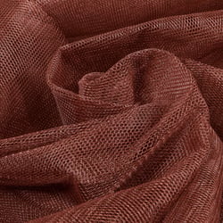 Tissu Tulle rigide uni Marron chocolat - Au mètre