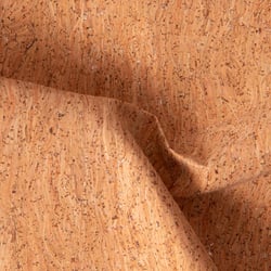 Tissu Liège  Paillettes argent sur fond Naturel