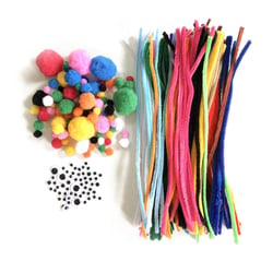 MégaCréa DIY - Chenilles et Pompons Mega Pack Assortiment 254 pièces