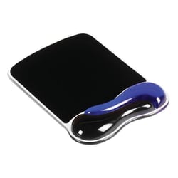 , Tapis de souris avec repose-poignet, Duo gel, Noir et bleu