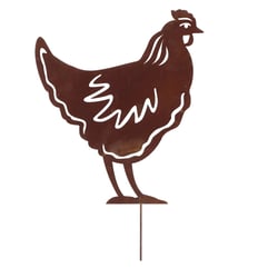Poule sur pique en acier rouillé - Esschert Design