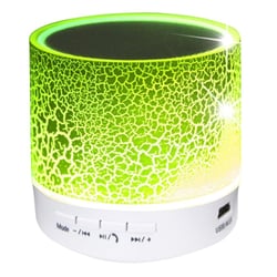 Enceinte Bluetooth Portable LED Lumineuse Mains-Libres Carte TF 32GB Vert YONIS