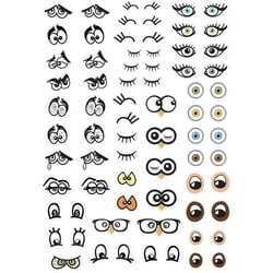 POCHETTE DE 188 GOMMETTES PANACHE YEUX 148X210 MM
