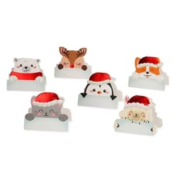 Set de 12 marque places pour Noel - LEGAMI - Marron