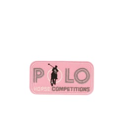 Ecusson thermocollant polo horse compétitions rose 5,4cm x 2,9cm