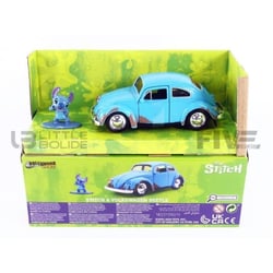 Voiture miniature de collection - VOLKSWAGEN Beetle Stitch 1959 - JADA TOYS - Échelle 1/32 - Bleu