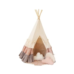Tente Tipi Powder Frills à volants - Beige, Rose, Gris