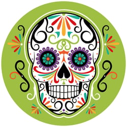 Disque gâteau Halloween Calavera