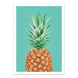 Affiche 30x40 cm - Pineapple in blue - Gal Design