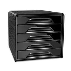 Bloc de classement 5 tiroirs standards Smoove Noir - CEP
