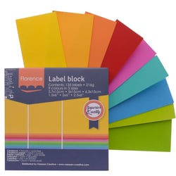 Bloc d'étiquettes Florence - Brights - Papier - M20829 - Multicolore - 216 g/m²