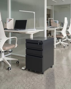 Armoire de bureau Acier Noir RECAMI - Beliani