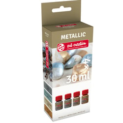 Set de 4 tubes de 30 ml - Peinture Talens Art Creation Métallique - Spécialités - Qualité loisir