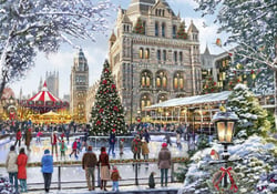 Puzzle 2000 pièces - Skating Outside Natural History Museum - Bluebird Puzzle