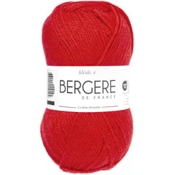 Pelote de laine - Rouge - 50% Laine 50% acrylique - Bergère de France - Idéale 4