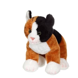 Peluche - Peluche Chat Floppikitty - roux, noir et blanc 22 cm