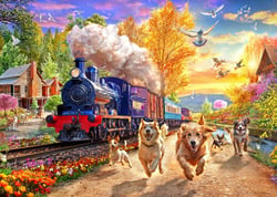 Puzzle 300 pièces - A la Poursuite du Train - Bluebird Puzzle