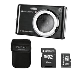 AGFA PHOTO Realishot DC5200 - Appareil Photo Numérique Compact, CMOS 21MP, Écran LCD 2,4", Zoom Digital 8x, Vidéo HD 720p, Batterie Lithium, Cartes SD, Modes Scène