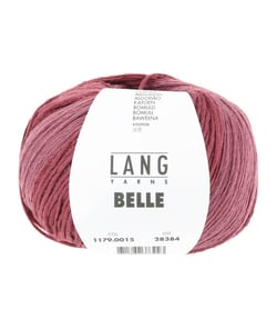 Pelote de Coton à tricoter et crocheter BELLE - Lang Yarns 15 Rose