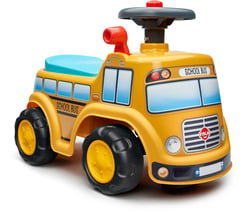 Porteur School Bus 1er âge avec volant directionnel avec klaxon et coffre de rangement - Jaune - Dès 12 Mois - 100% Fabriqué en France - FALK